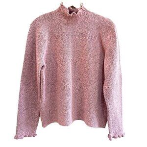 Sigrid Olsen Pink Turtleneck Sweater